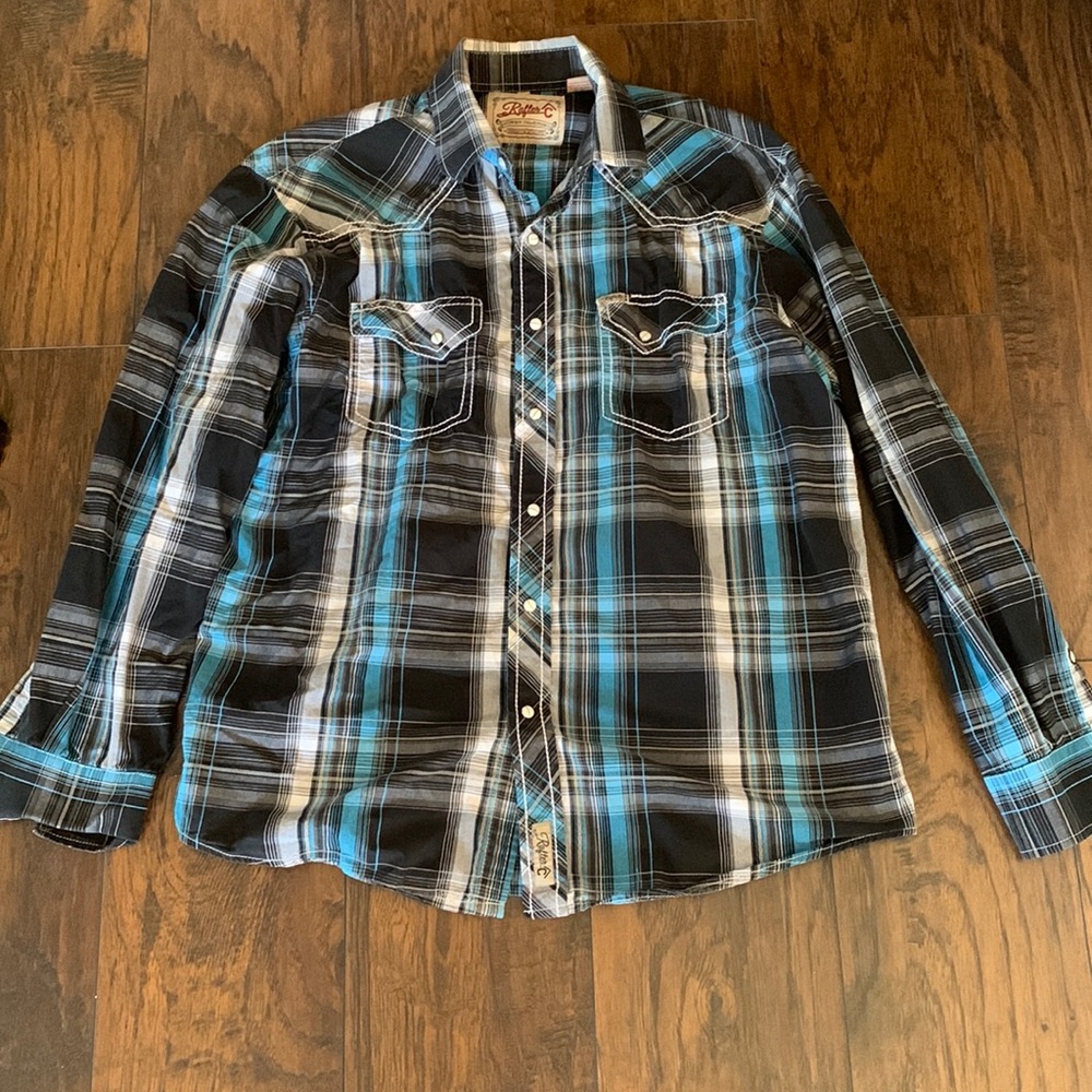 Rafter C Plaid Pearl Snap Shirt